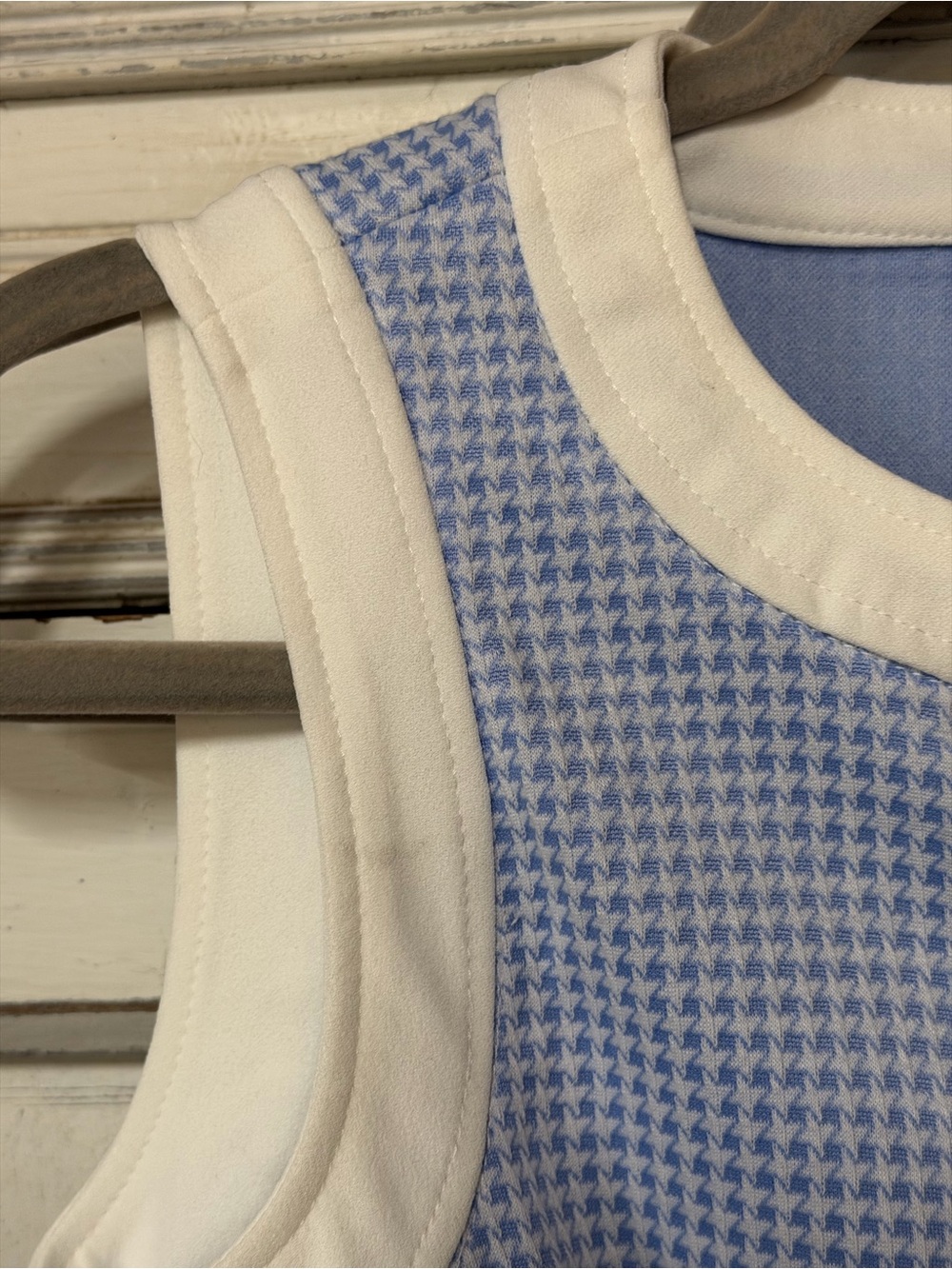 Tommy Hilfiger nwt Light Blue and White Gingham hoodstooth Sleeveless Dress - Picture 6 of 6
